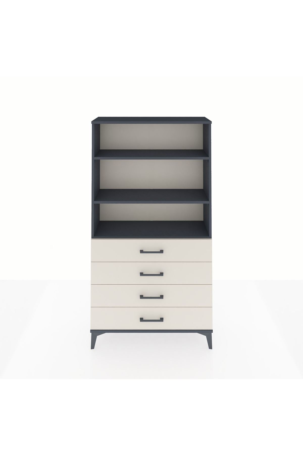 Arges Dolap 3 Raflı 4 Çekmeceli 88x30x163 - S21M157V4A