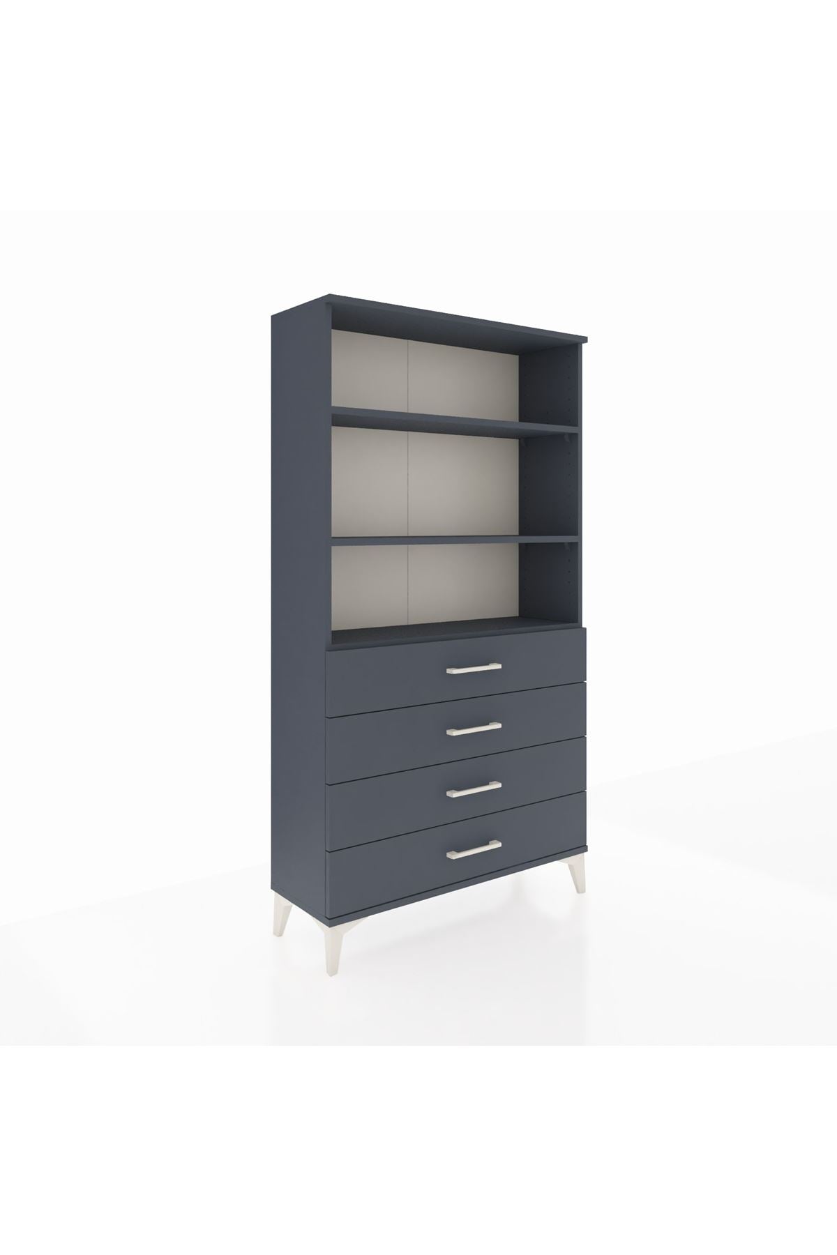 Arges Dolap 3 Raflı 4 Çekmeceli 88x30x163 - S21M157V5A