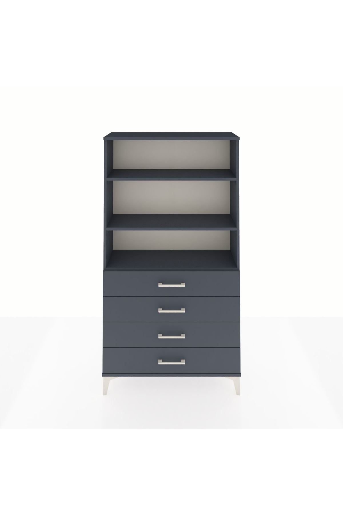 Arges Dolap 3 Raflı 4 Çekmeceli 88x30x163 - S21M157V5A