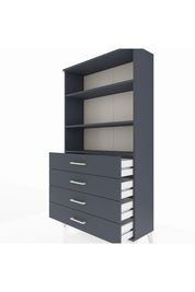 Arges Dolap 3 Raflı 4 Çekmeceli 88x30x163 - S21M157V5A