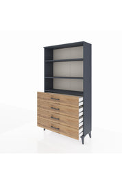 Arges Dolap 3 Raflı 4 Çekmeceli 88x30x163 - S21M157V6A