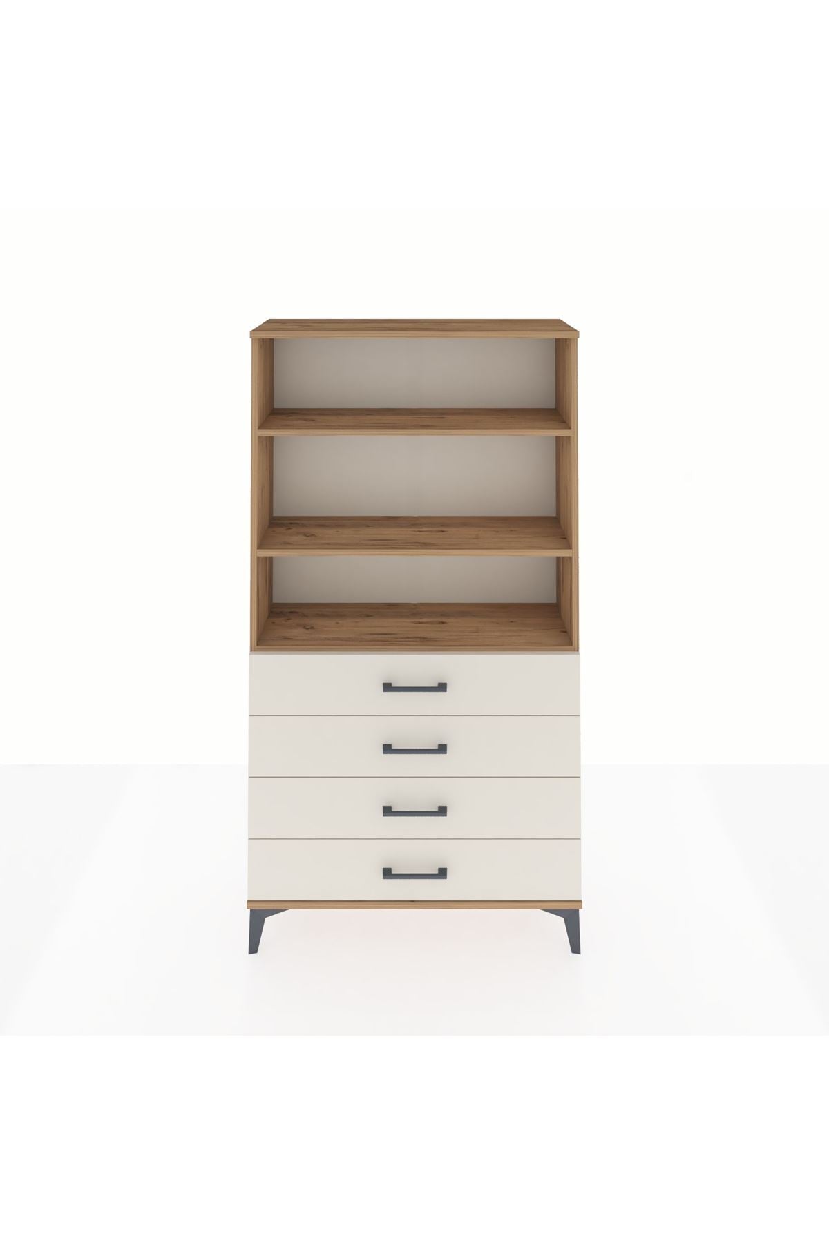 Arges Dolap 3 Raflı 4 Çekmeceli 88x30x163 - S21M157V7A