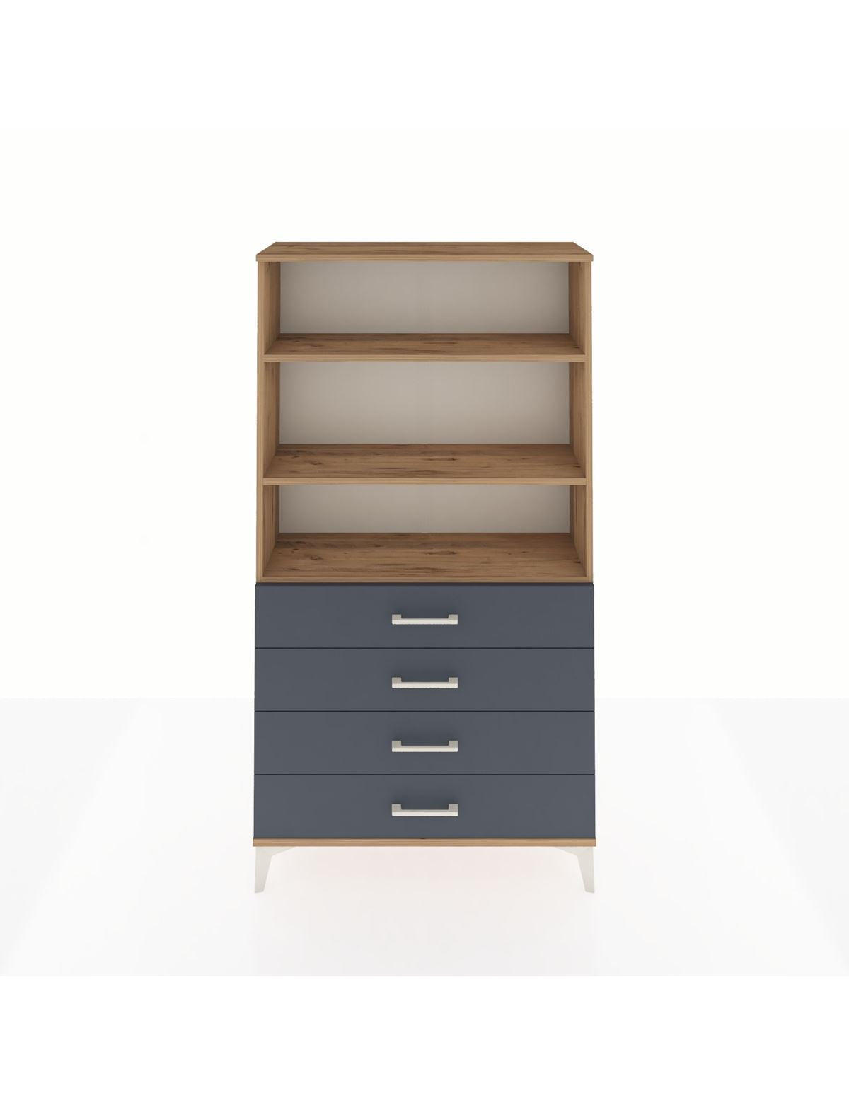 Arges Dolap 3 Raflı 4 Çekmeceli 88x30x163 - S21M157V8A