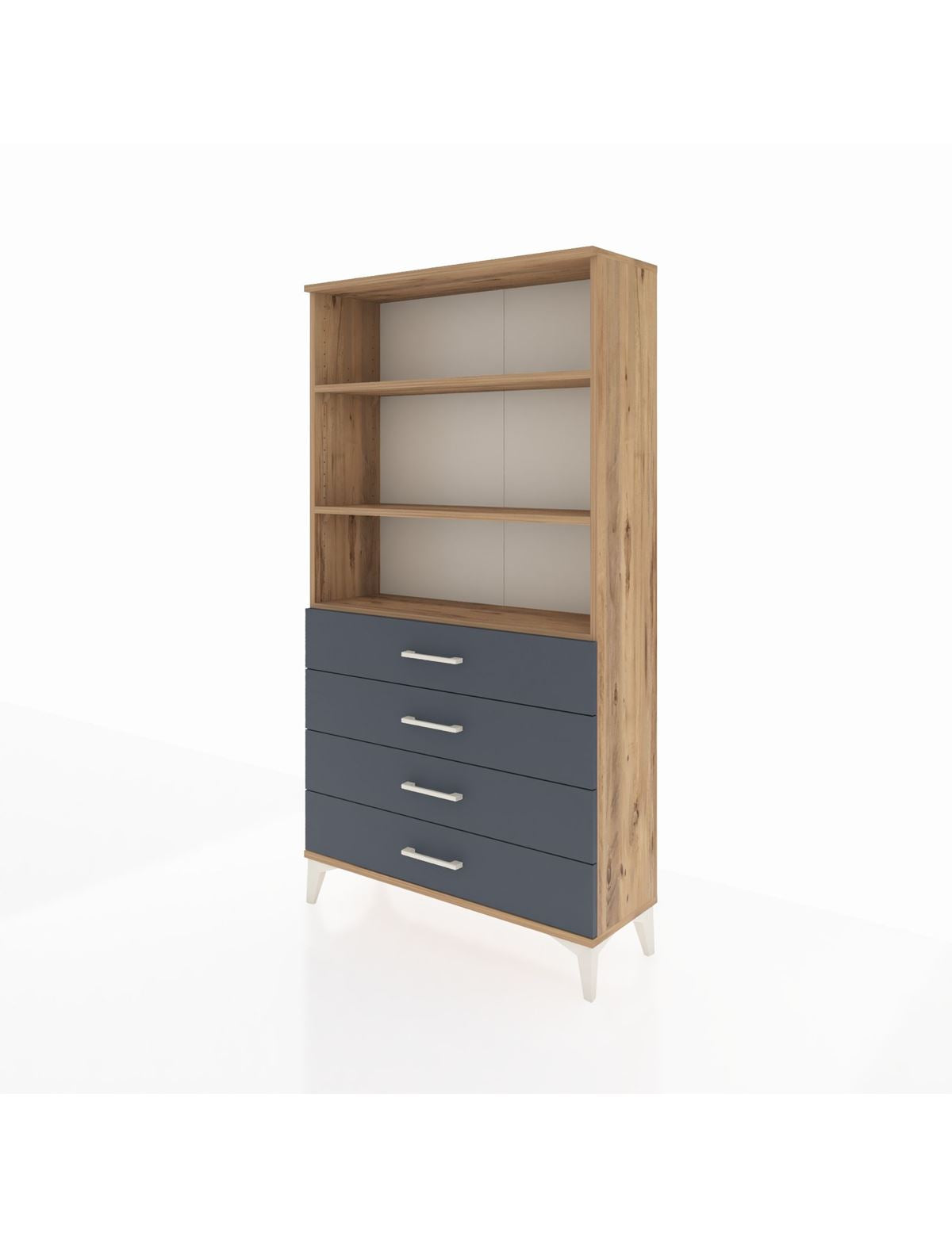 Arges Dolap 3 Raflı 4 Çekmeceli 88x30x163 - S21M157V8A