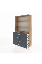 Arges Dolap 3 Raflı 4 Çekmeceli 88x30x163 - S21M157V8A