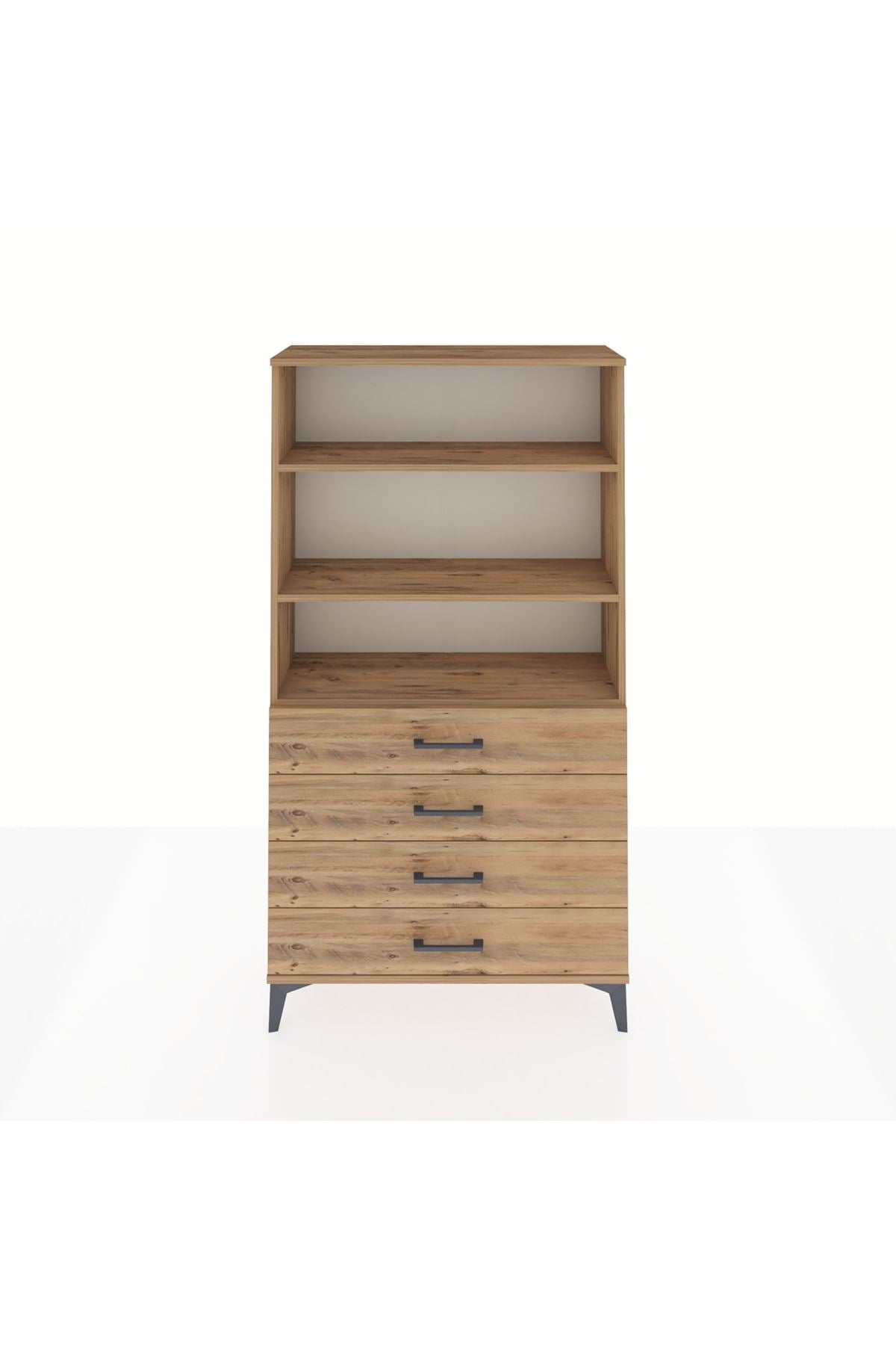 Arges Dolap 3 Raflı 4 Çekmeceli 88x30x163 - S21M157V9A