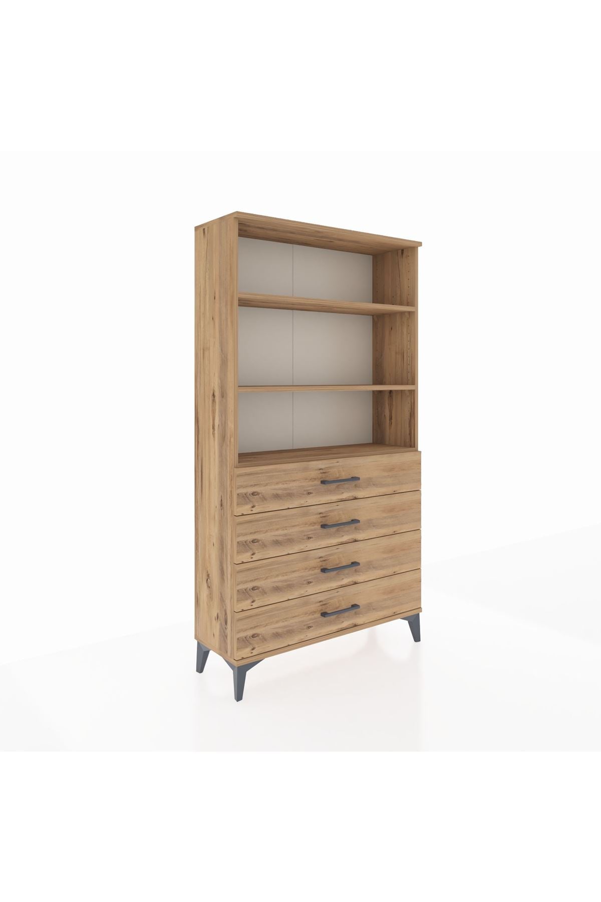 Arges Dolap 3 Raflı 4 Çekmeceli 88x30x163 - S21M157V9A