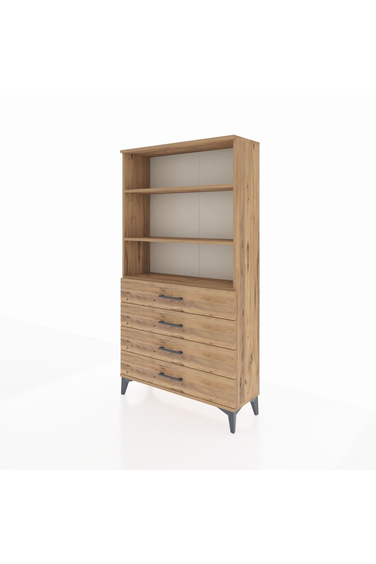 Arges Dolap 3 Raflı 4 Çekmeceli 88x30x163 - S21M157V9A