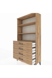 Arges Dolap 3 Raflı 4 Çekmeceli 88x30x163 - S21M157V9A