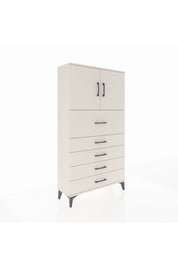 Arges Dolap 2 Raflı 5 Çekmeceli 2 Kapaklı 88x30x163 - S21M158V1A
