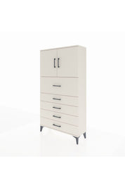 Arges Dolap 2 Raflı 5 Çekmeceli 2 Kapaklı 88x30x163 - S21M158V1A