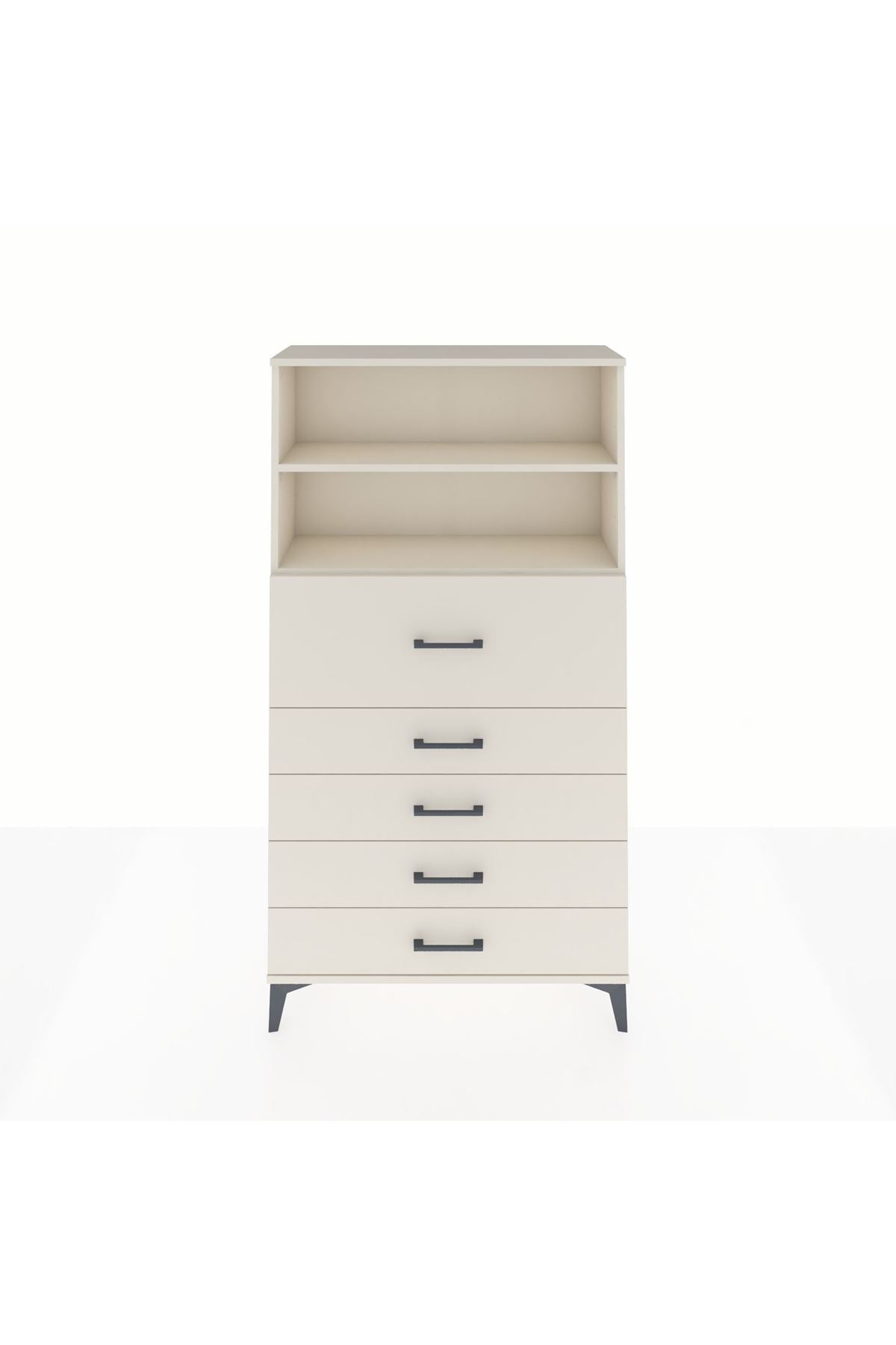 Arges Dolap 2 Raflı 5 Çekmeceli 88x30x163 - S21M159V1A