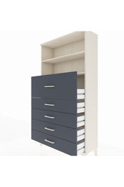 Arges Dolap 2 Raflı 5 Çekmeceli 88x30x163 - S21M159V2A