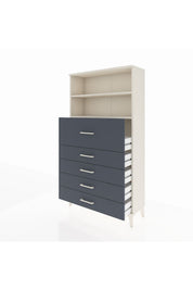 Arges Dolap 2 Raflı 5 Çekmeceli 88x30x163 - S21M159V2A