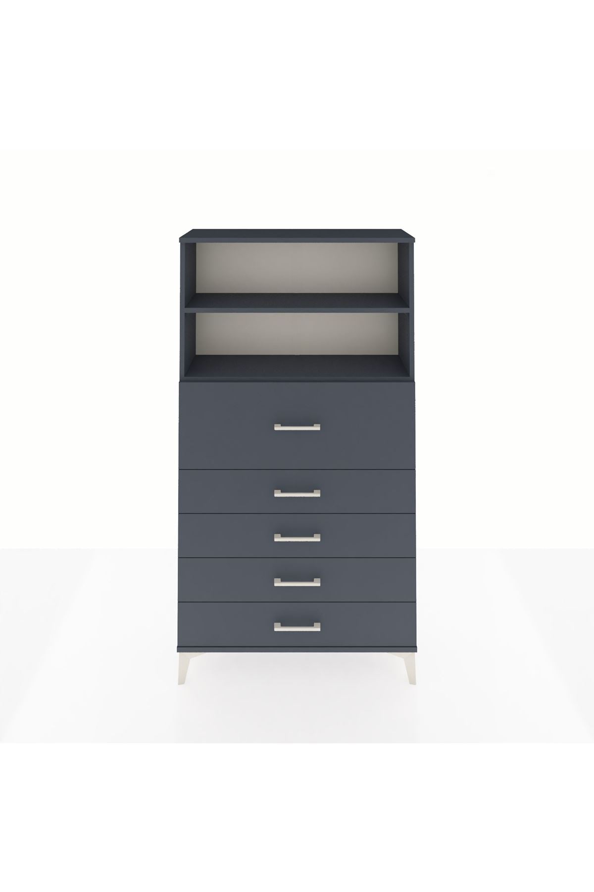Arges Dolap 2 Raflı 5 Çekmeceli 88x30x163 - S21M159V5A