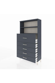 Arges Dolap 2 Raflı 5 Çekmeceli 88x30x163 - S21M159V5A