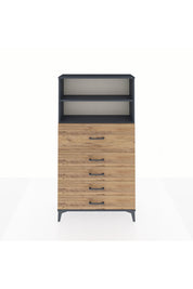 Arges Dolap 2 Raflı 5 Çekmeceli 88x30x163 - S21M159V6A