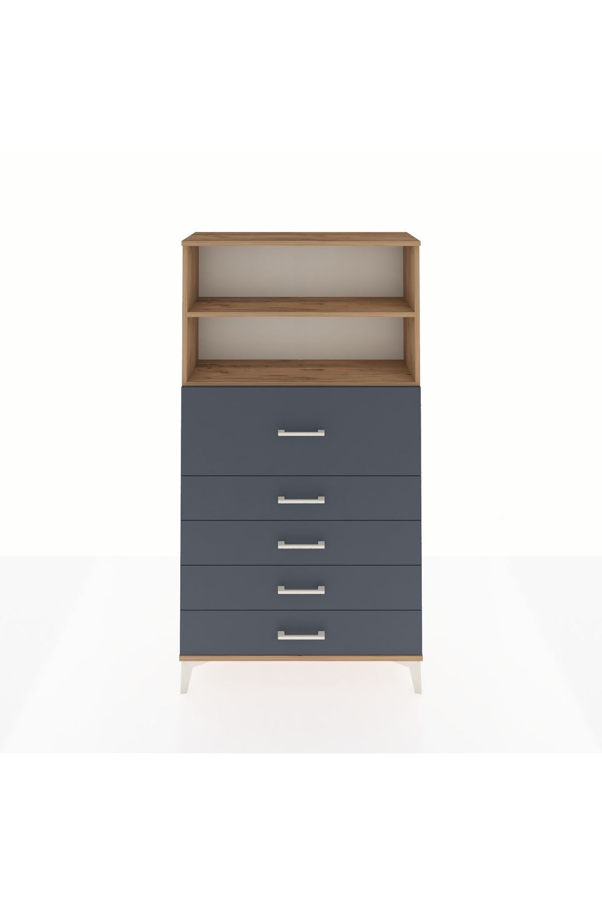 Arges Dolap 2 Raflı 5 Çekmeceli 88x30x163 - S21M159V8A
