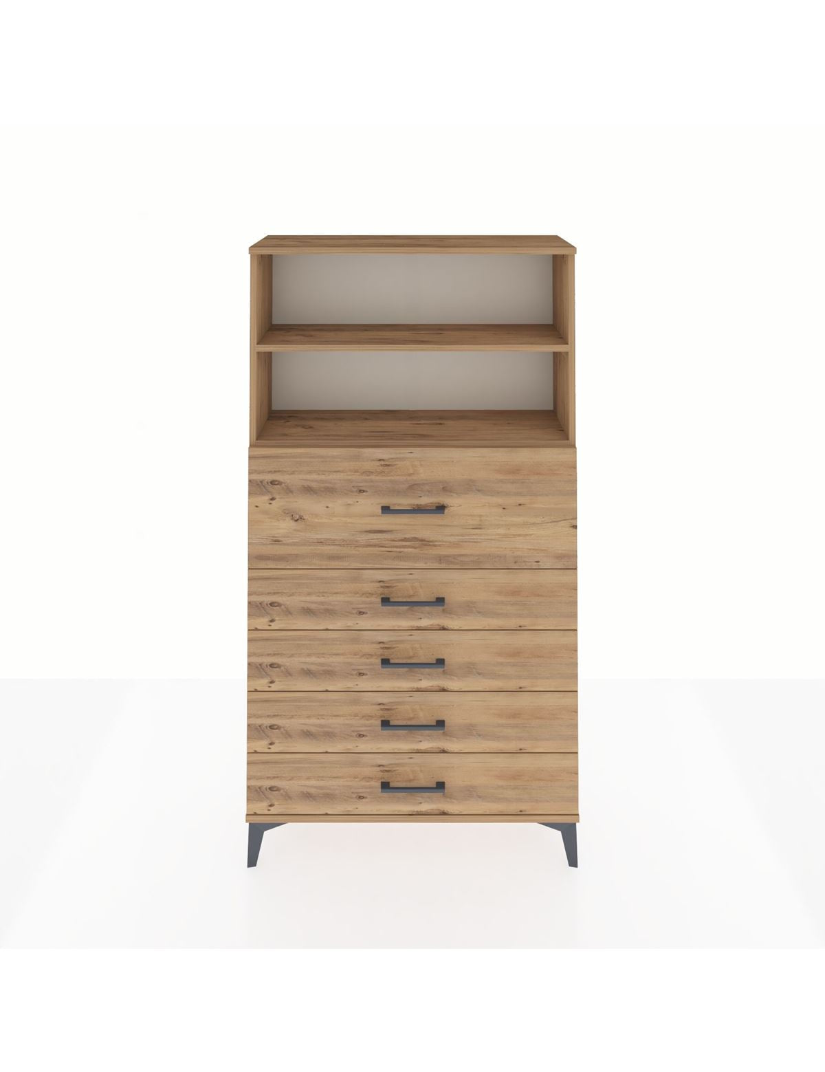 Arges Dolap 2 Raflı 5 Çekmeceli 88x30x163 - S21M159V9A
