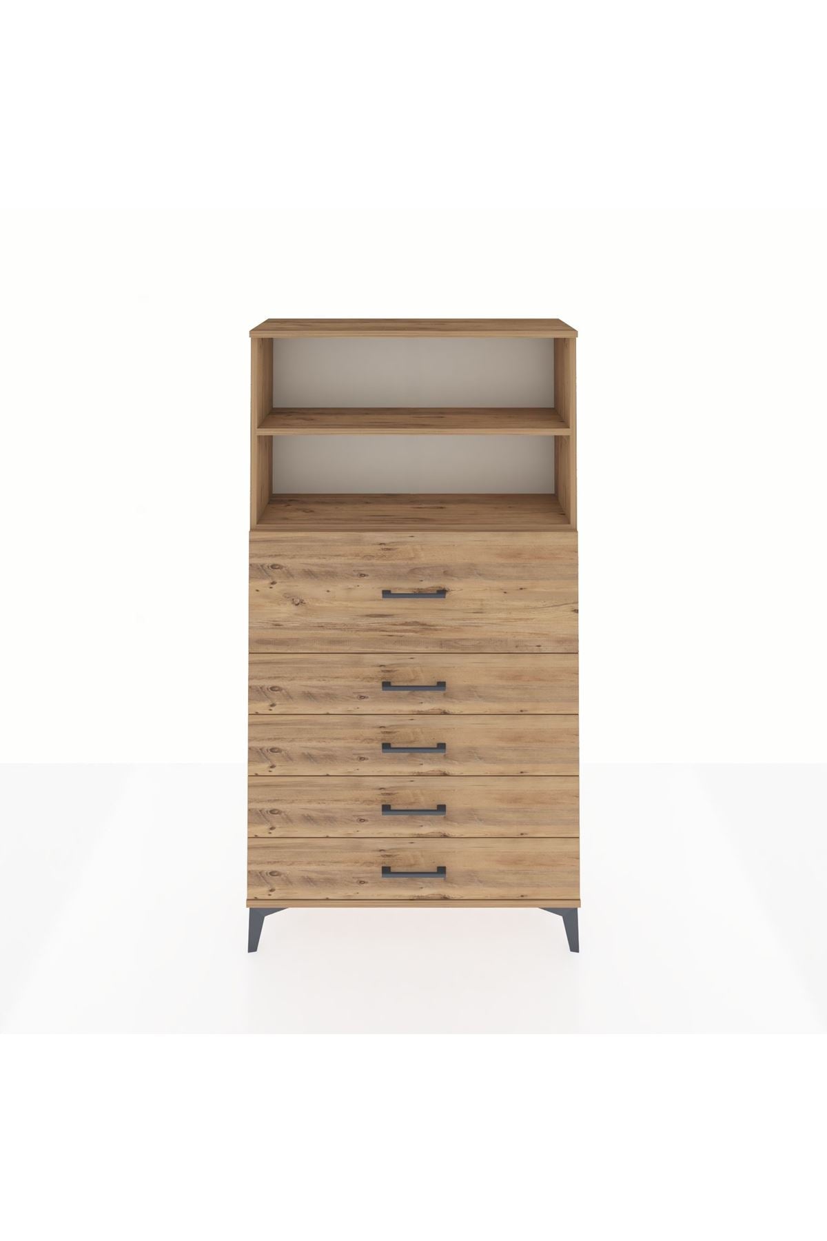Arges Dolap 2 Raflı 5 Çekmeceli 88x30x163 - S21M159V9A