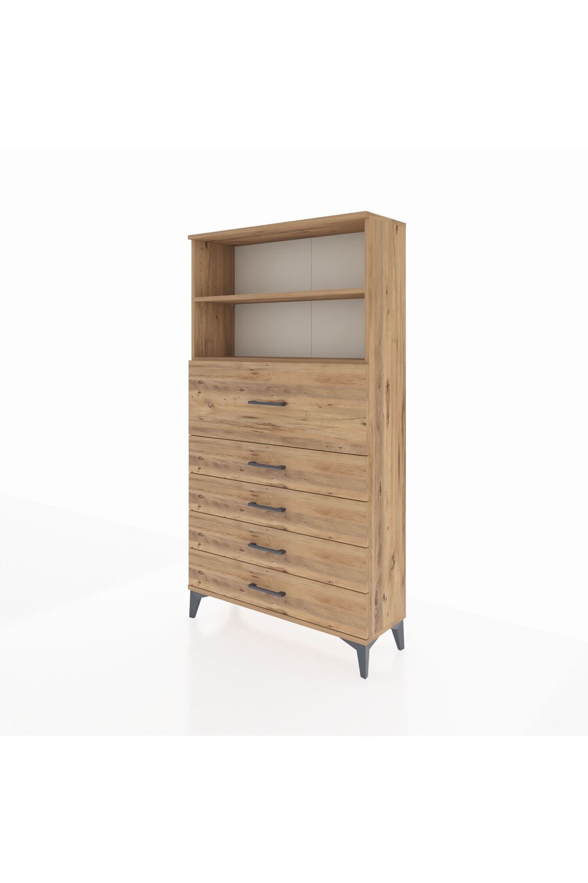 Arges Dolap 2 Raflı 5 Çekmeceli 88x30x163 - S21M159V9A