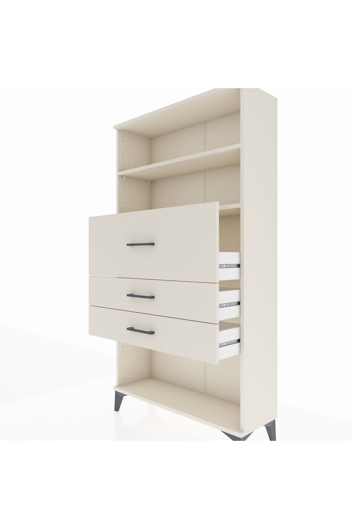 Arges Dolap 2 Raflı 3 Çekmeceli 88x30x163 - S21M160V1A