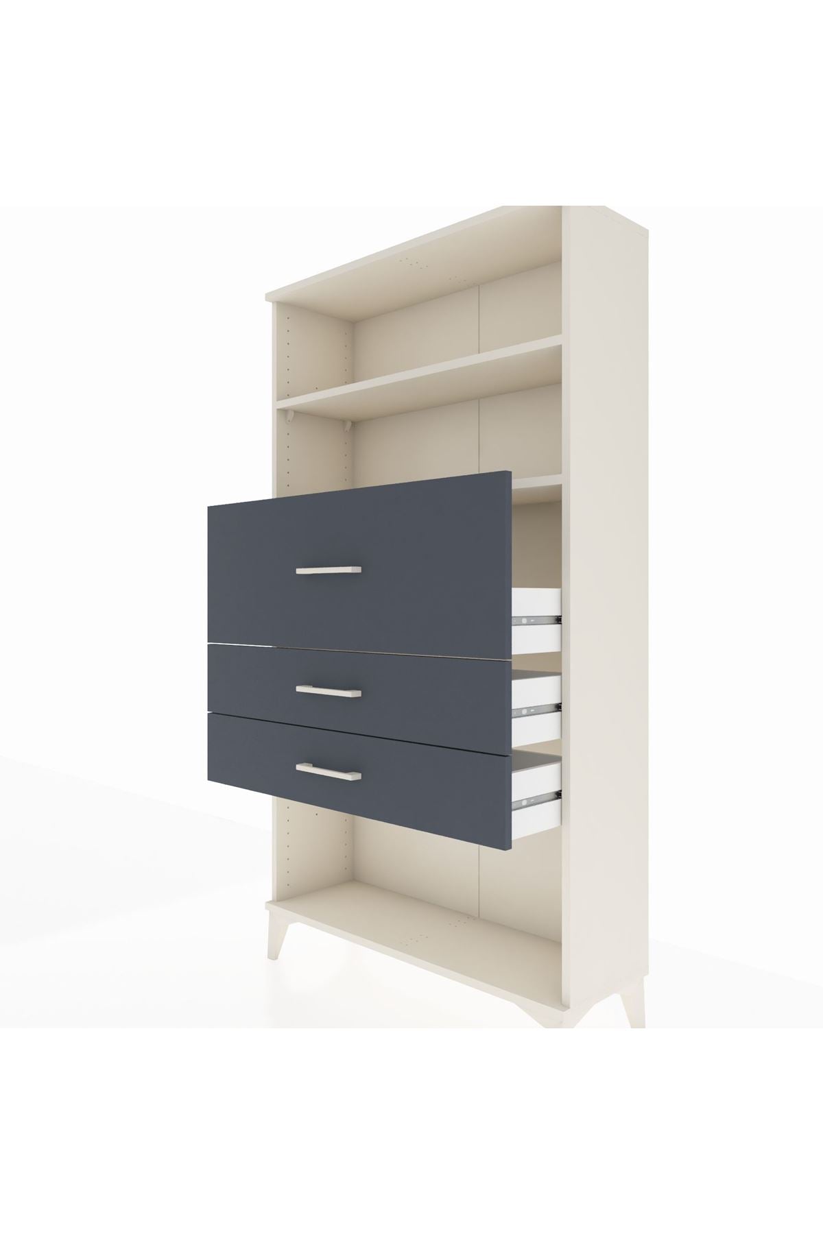 Arges Dolap 2 Raflı 3 Çekmeceli 88x30x163 - S21M160V2A