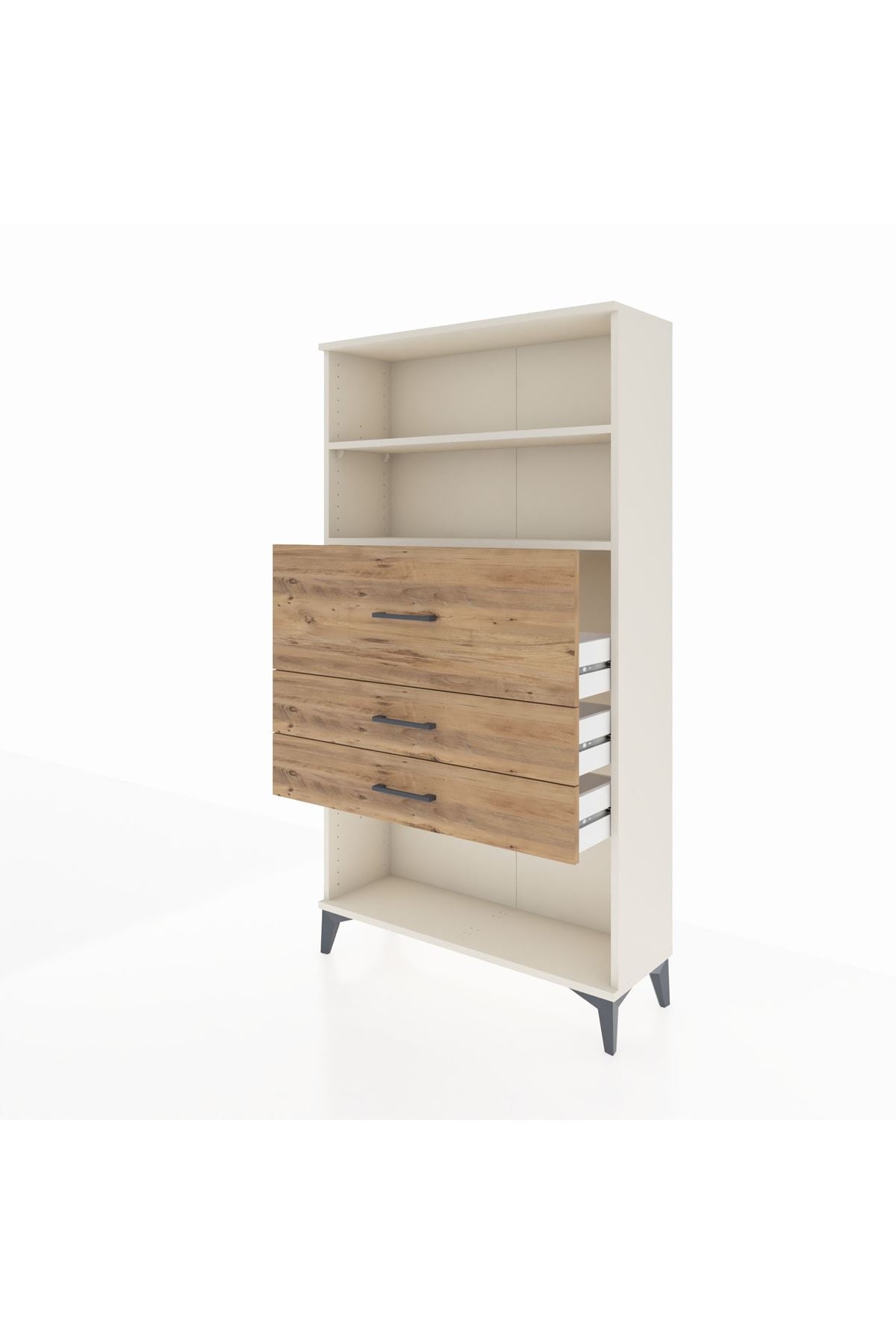 Arges Dolap 2 Raflı 3 Çekmeceli 88x30x163 - S21M160V3A