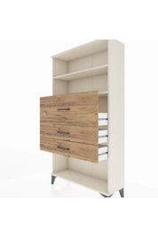 Arges Dolap 2 Raflı 3 Çekmeceli 88x30x163 - S21M160V3A