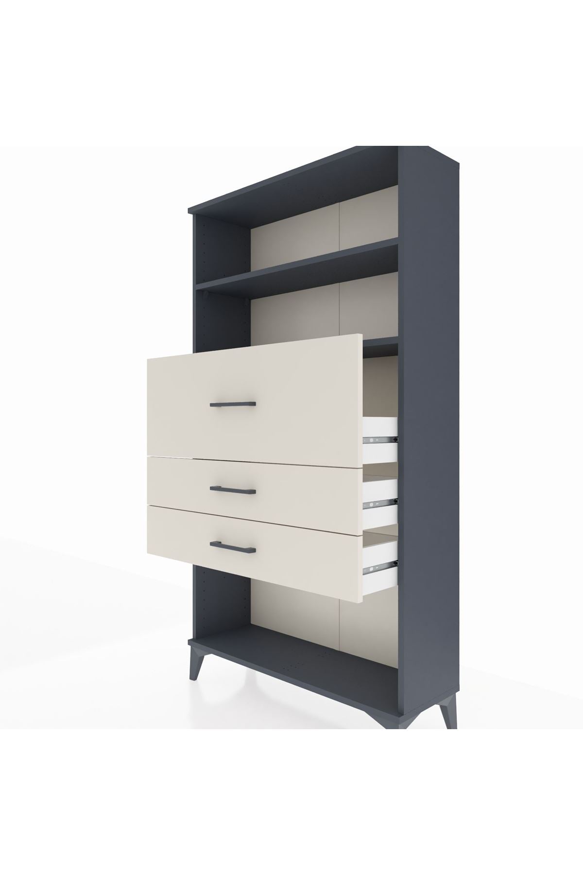 Arges Dolap 2 Raflı 3 Çekmeceli 88x30x163 - S21M160V4A