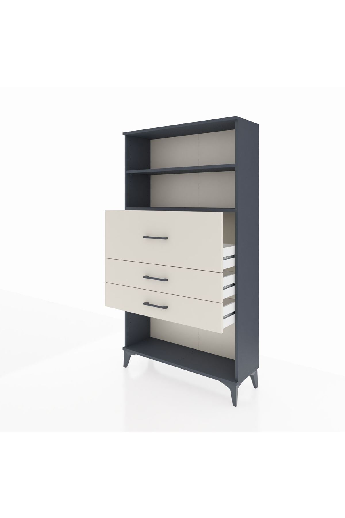 Arges Dolap 2 Raflı 3 Çekmeceli 88x30x163 - S21M160V4A