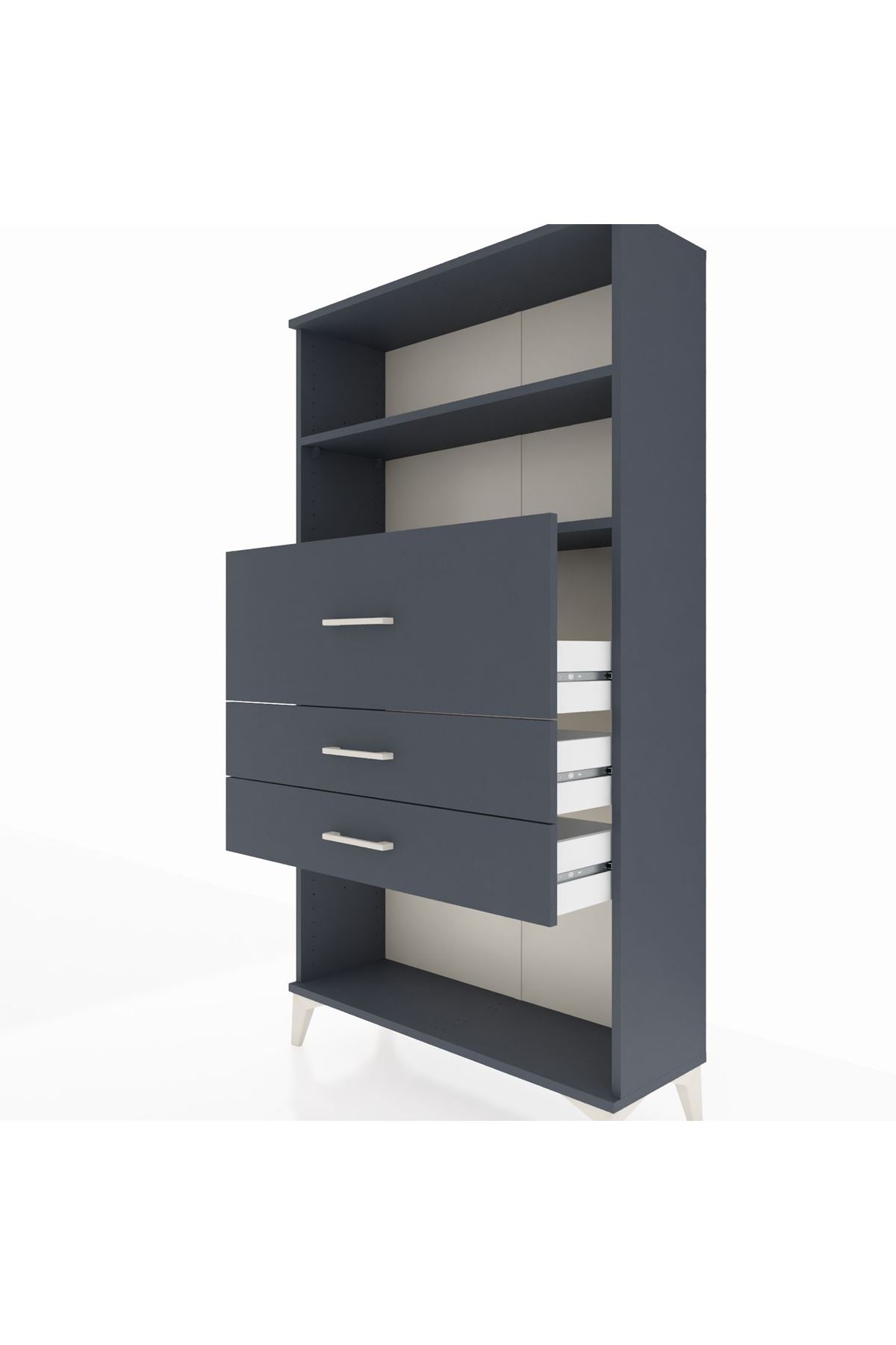 Arges Dolap 2 Raflı 3 Çekmeceli 88x30x163 - S21M160V5A