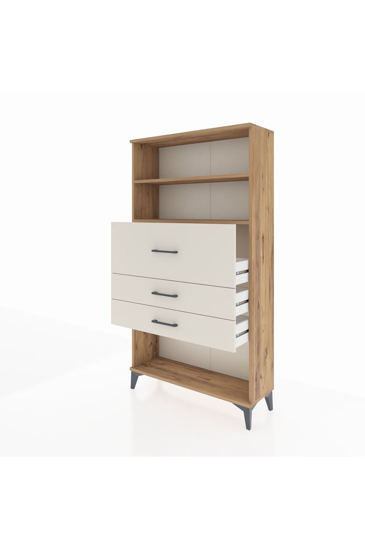 Arges Dolap 2 Raflı 3 Çekmeceli 88x30x163 - S21M160V7A