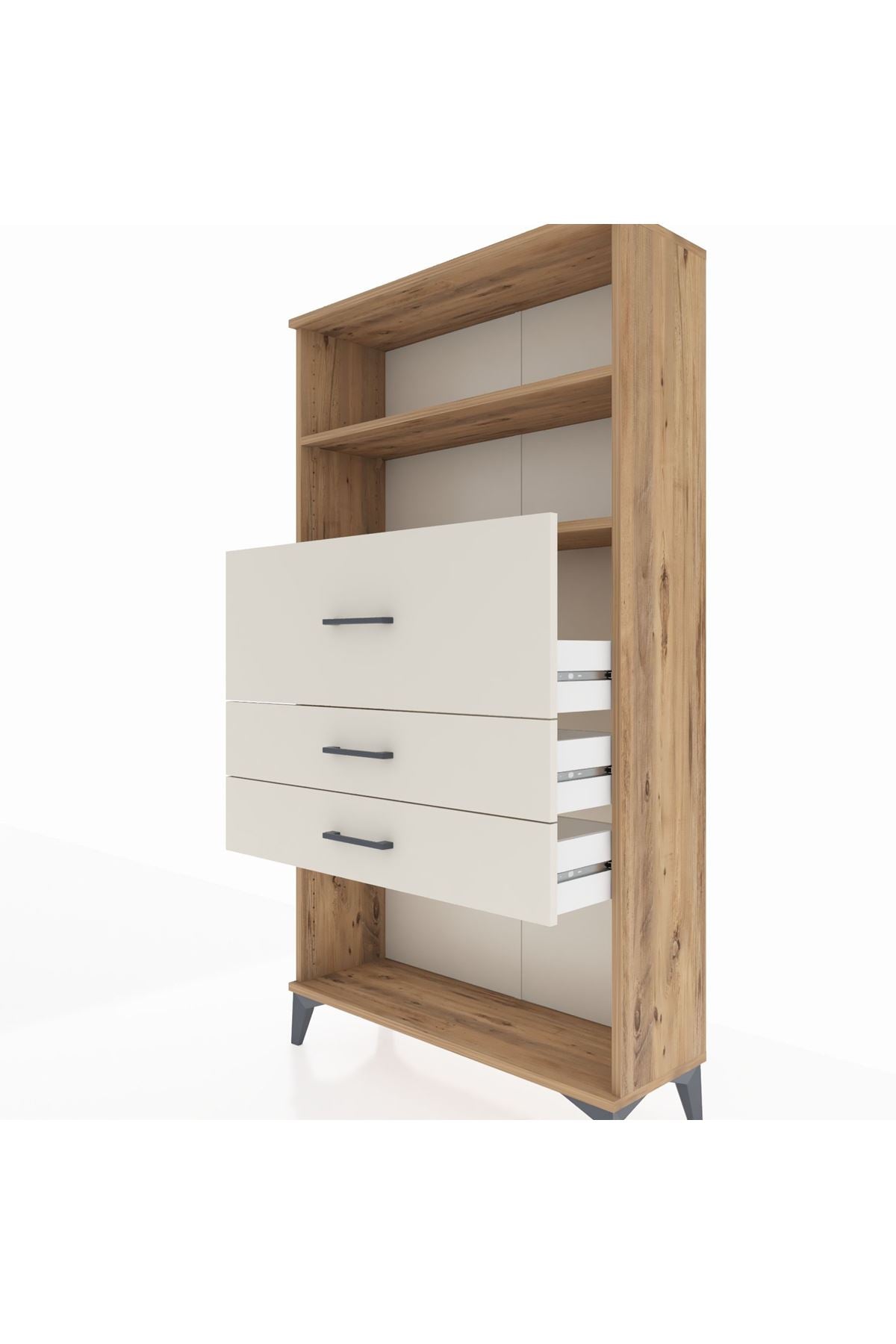 Arges Dolap 2 Raflı 3 Çekmeceli 88x30x163 - S21M160V7A