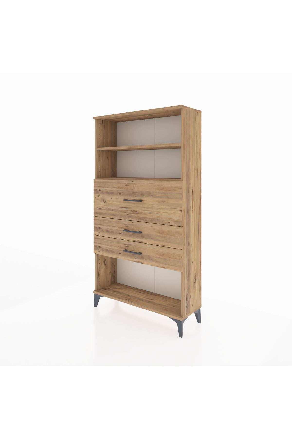 Arges Dolap 2 Raflı 3 Çekmeceli 88x30x163 - S21M160V9A