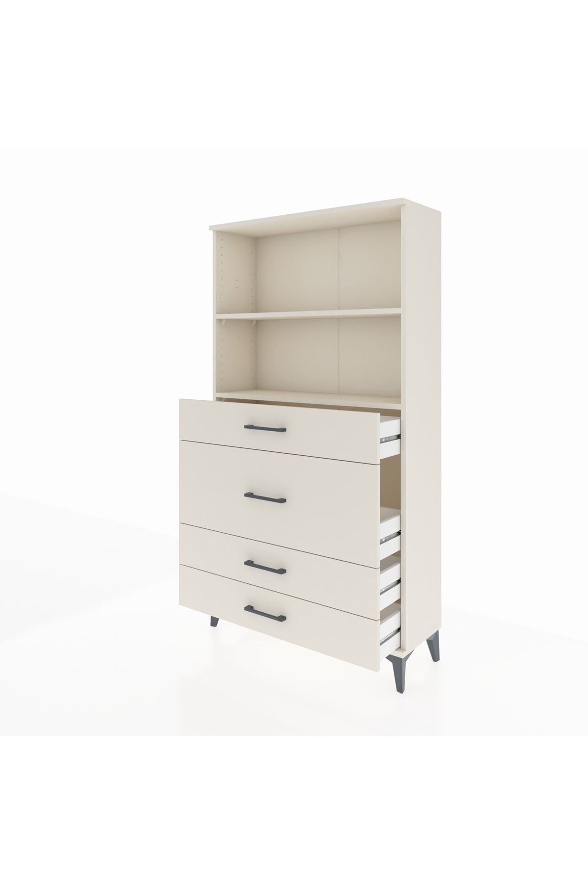 Arges Dolap 2 Raflı 4 Çekmeceli 88x30x163 - S21M161V1A