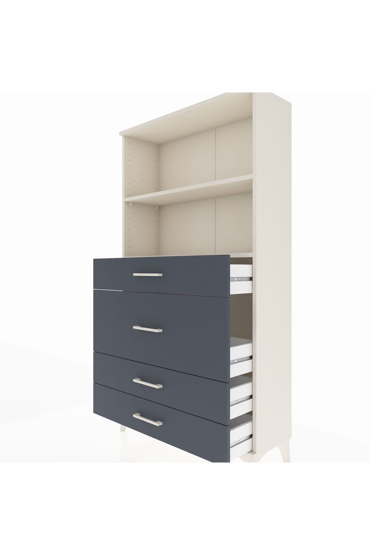 Arges Dolap 2 Raflı 4 Çekmeceli 88x30x163 - S21M161V2A