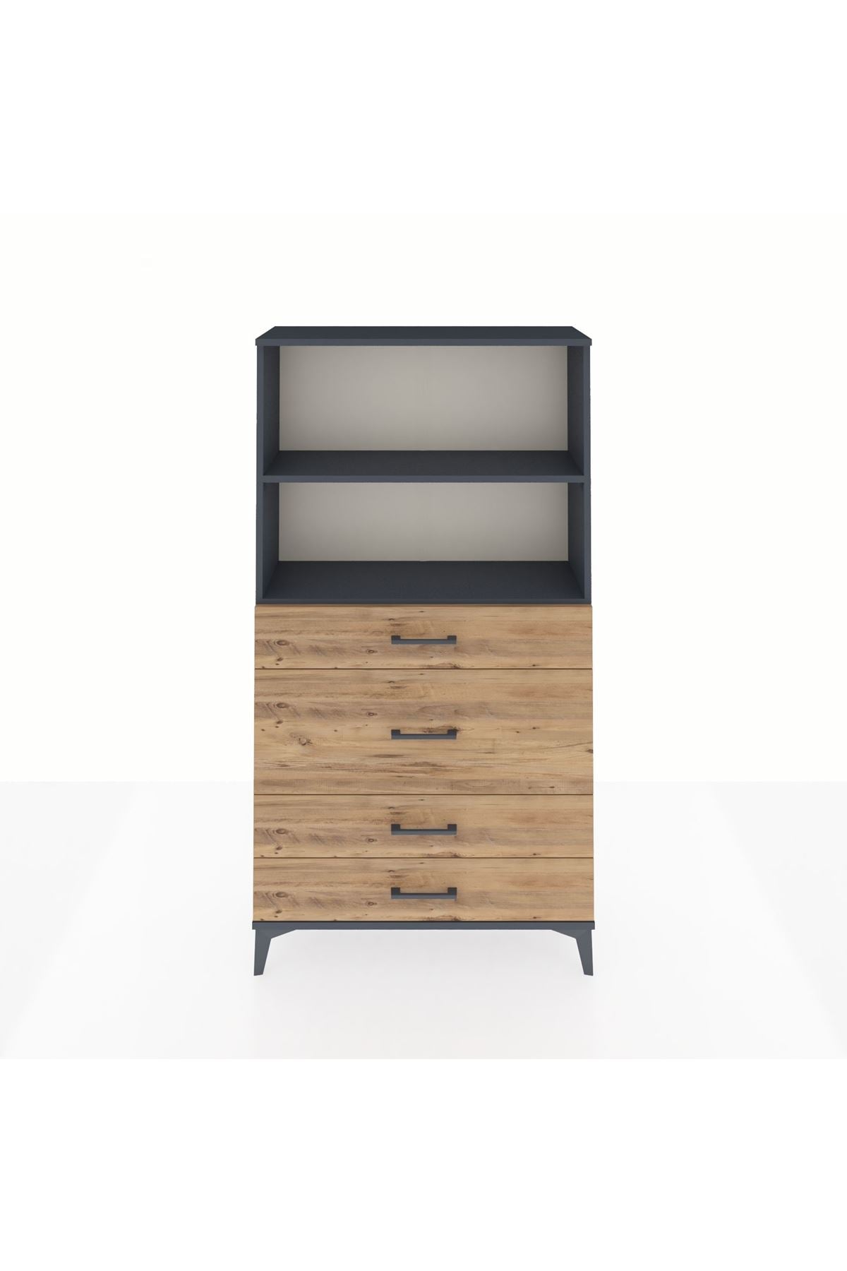 Arges Dolap 2 Raflı 4 Çekmeceli 88x30x163 - S21M161V6A