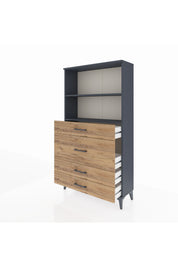 Arges Dolap 2 Raflı 4 Çekmeceli 88x30x163 - S21M161V6A
