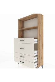 Arges Dolap 2 Raflı 4 Çekmeceli 88x30x163 - S21M161V7A