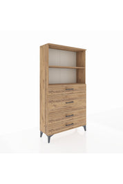 Arges Dolap 2 Raflı 4 Çekmeceli 88x30x163 - S21M161V9A
