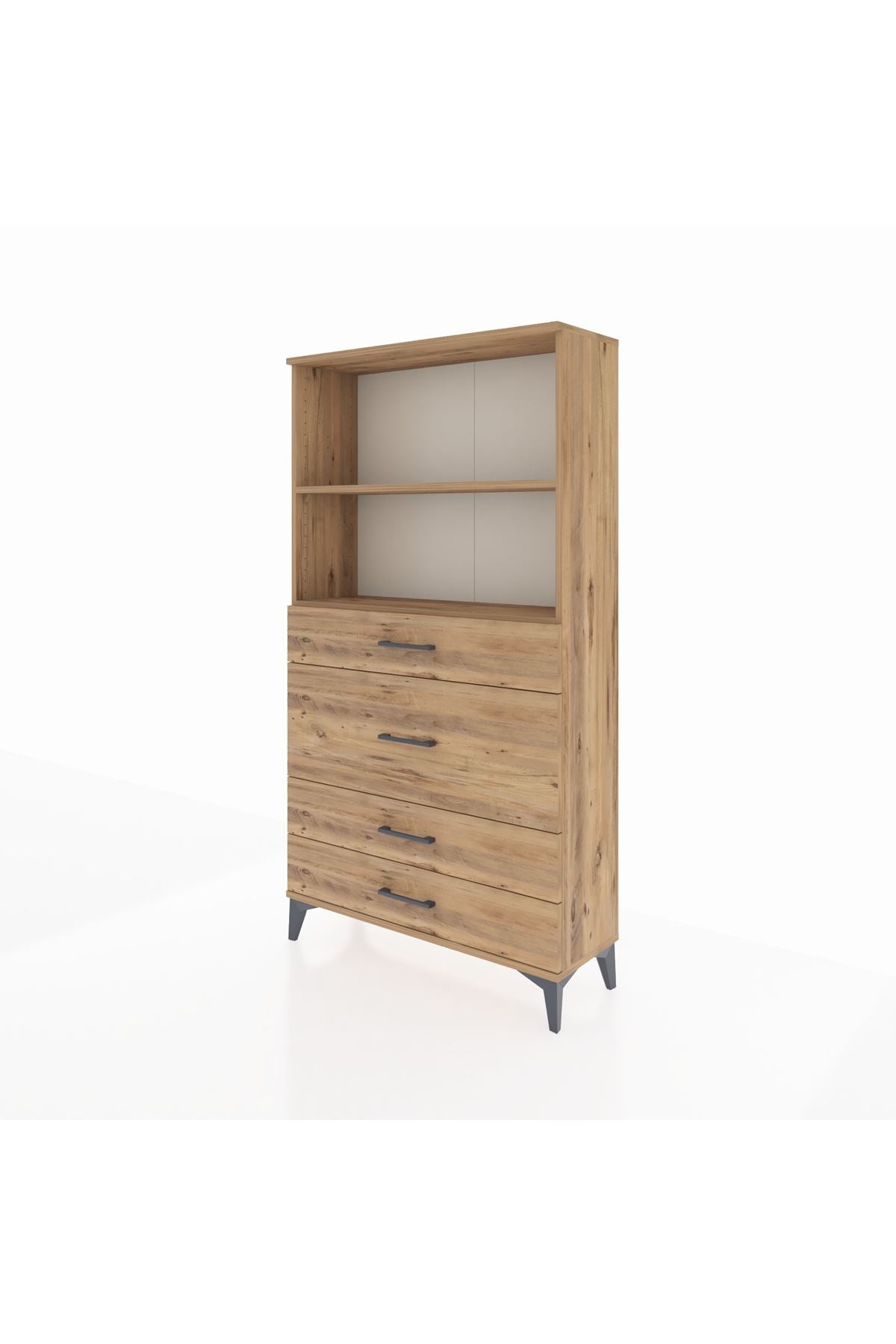 Arges Dolap 2 Raflı 4 Çekmeceli 88x30x163 - S21M161V9A