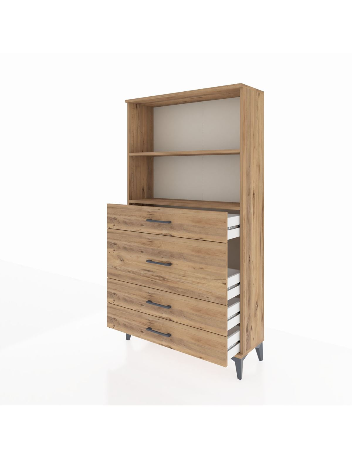 Arges Dolap 2 Raflı 4 Çekmeceli 88x30x163 - S21M161V9A