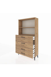 Arges Dolap 2 Raflı 4 Çekmeceli 88x30x163 - S21M161V9A