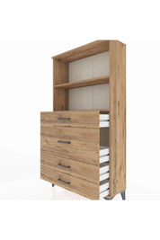 Arges Dolap 2 Raflı 4 Çekmeceli 88x30x163 - S21M161V9A