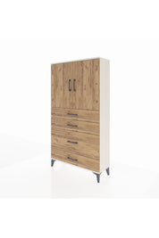 Arges Dolap 2 Raflı 4 Çekmeceli 2 Kapaklı 88x30x163 - S21M162V3A