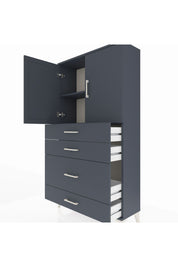 Arges Dolap 2 Raflı 4 Çekmeceli 2 Kapaklı 88x30x163 - S21M162V5A