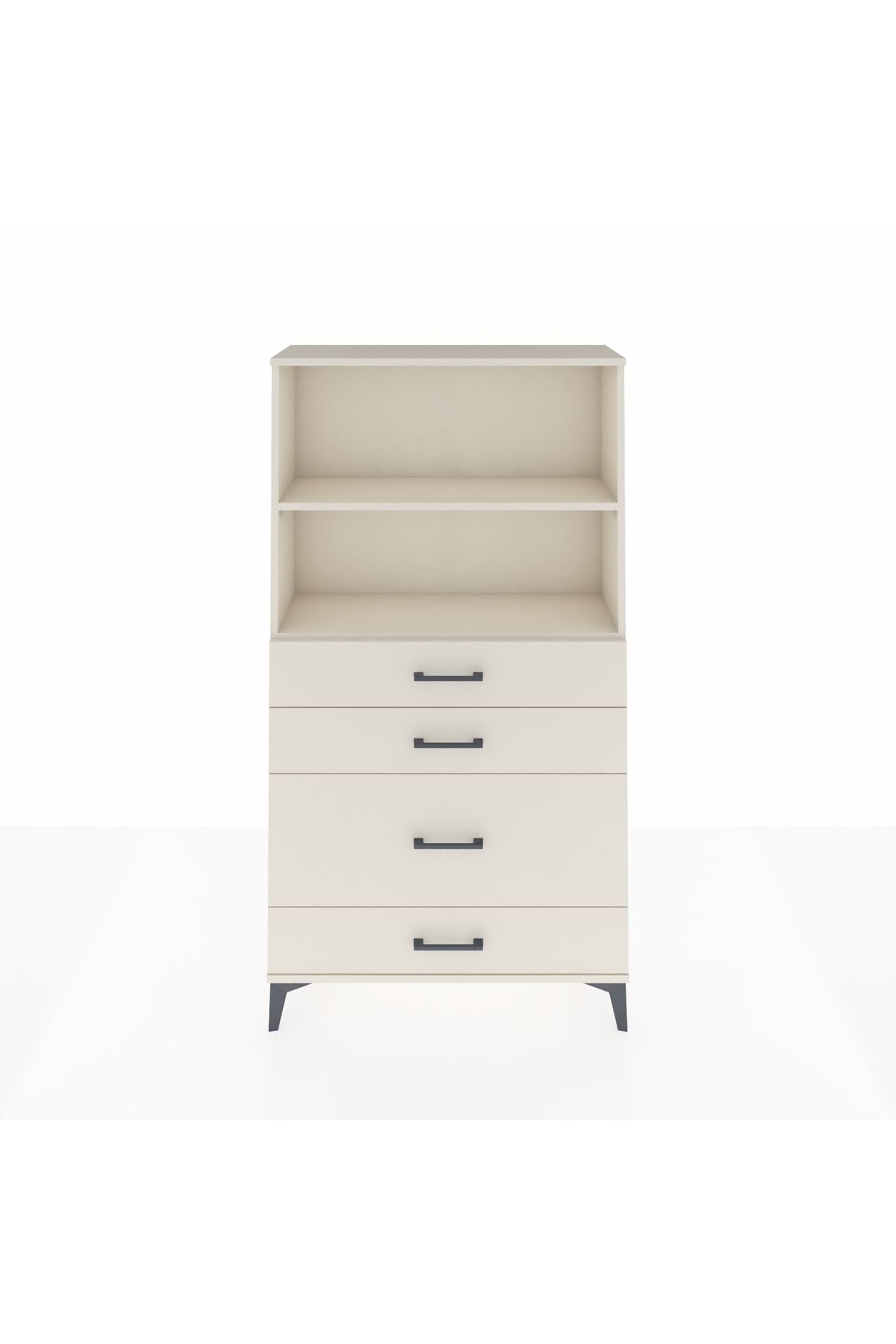 Arges Dolap 2 Raflı 4 Çekmeceli 88x30x163 - S21M163V1A