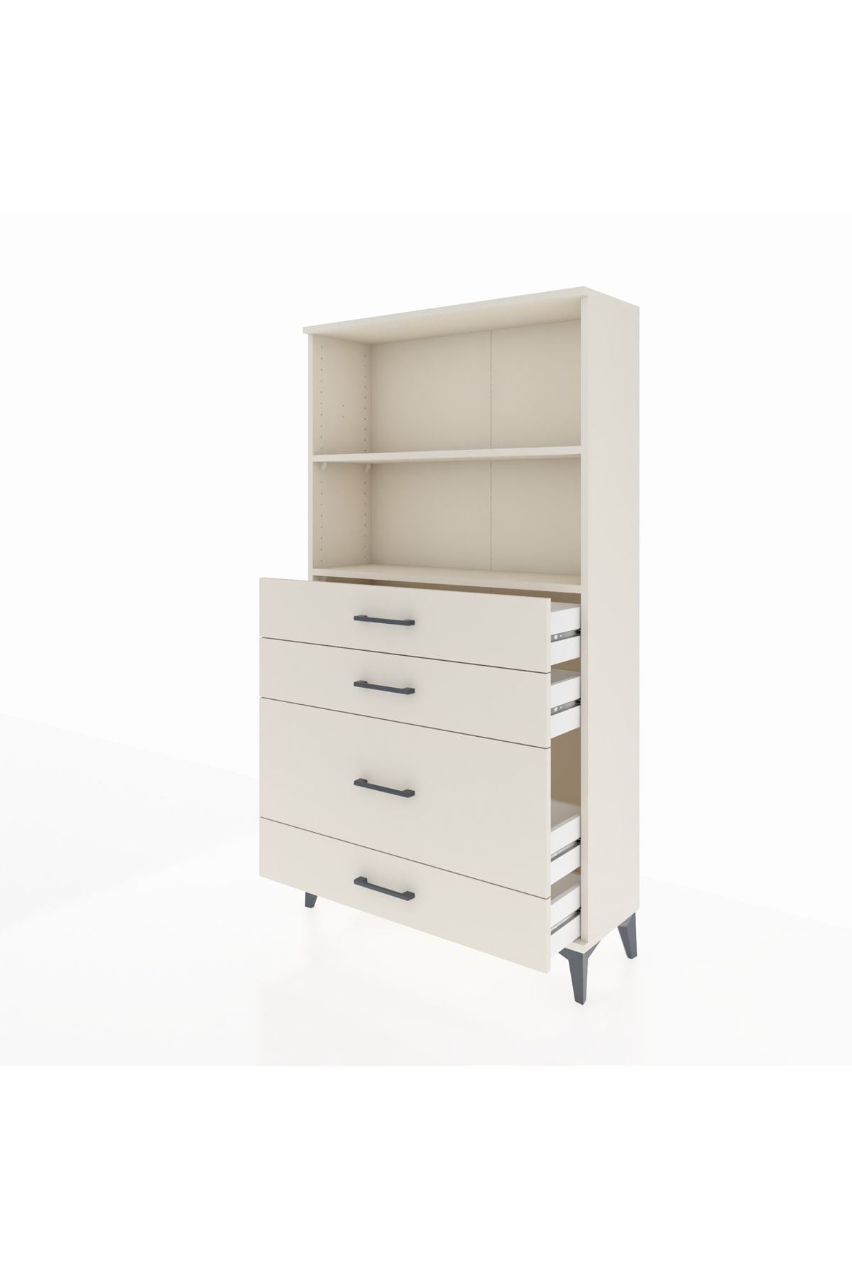 Arges Dolap 2 Raflı 4 Çekmeceli 88x30x163 - S21M163V1A