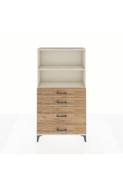 Arges Dolap 2 Raflı 4 Çekmeceli 88x30x163 - S21M163V3A